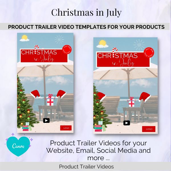 Product Trailer Video Template Tik Tok and Instagram Christmas in July