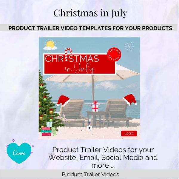 Product Trailer Video for Facebook Christmas in July
